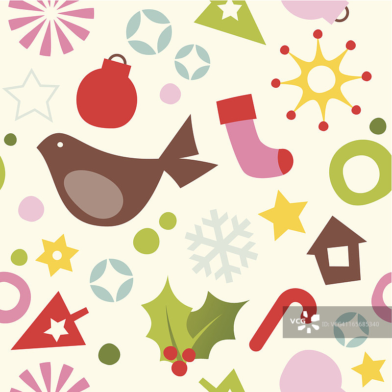 无缝圣诞图案设计图片素材