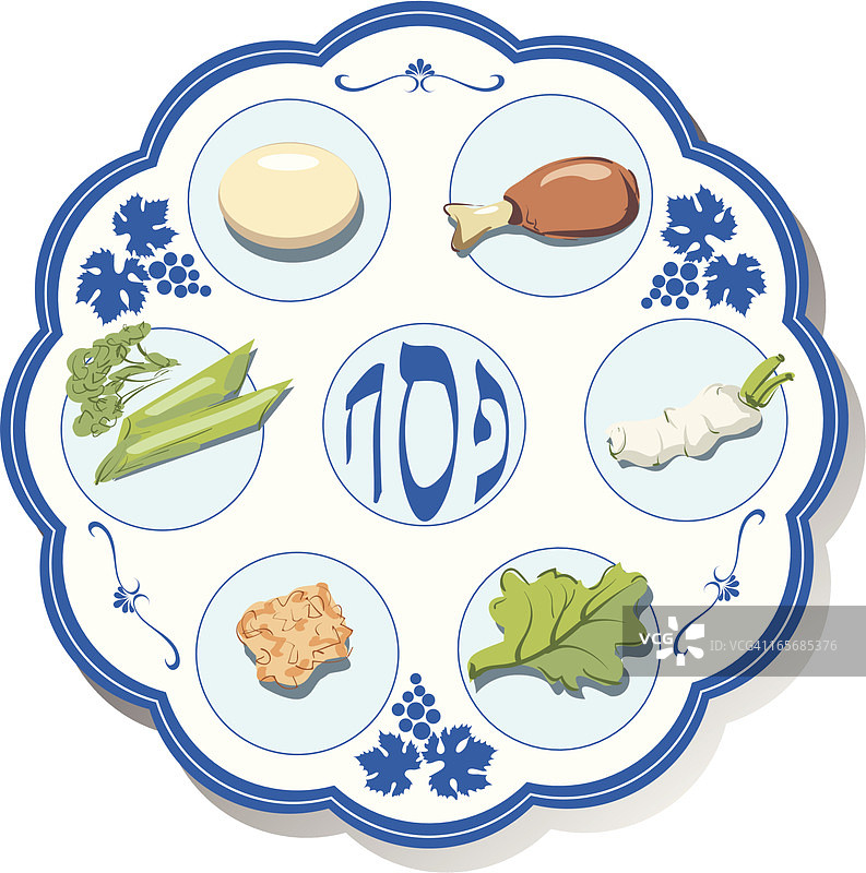 逾越节餐盘图片素材