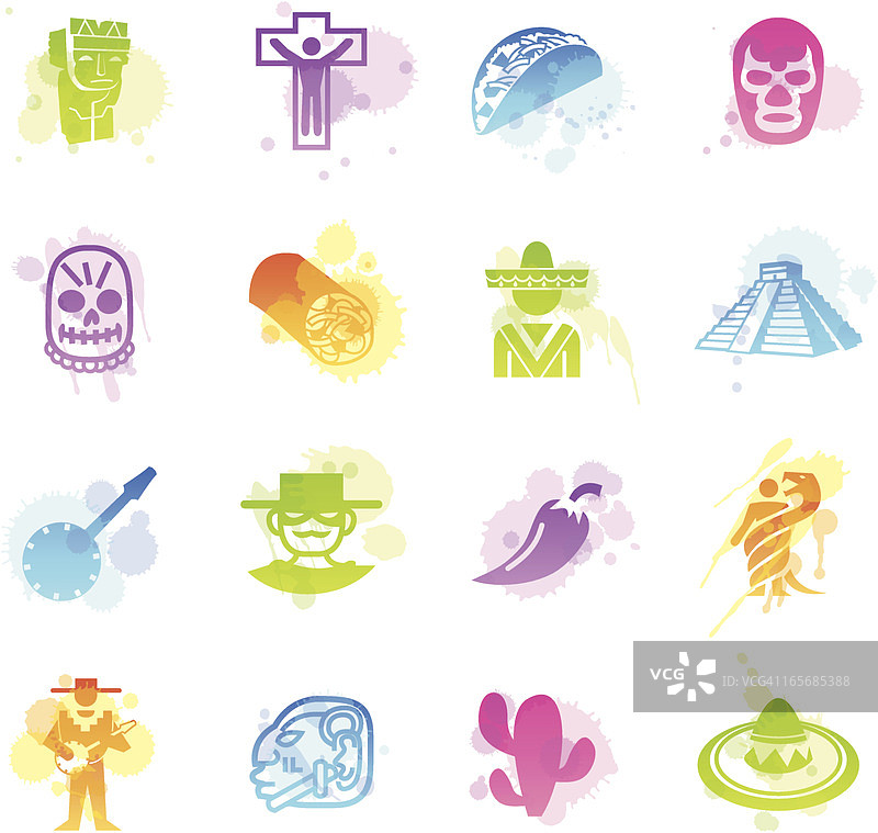 墨西哥污渍图标图片素材