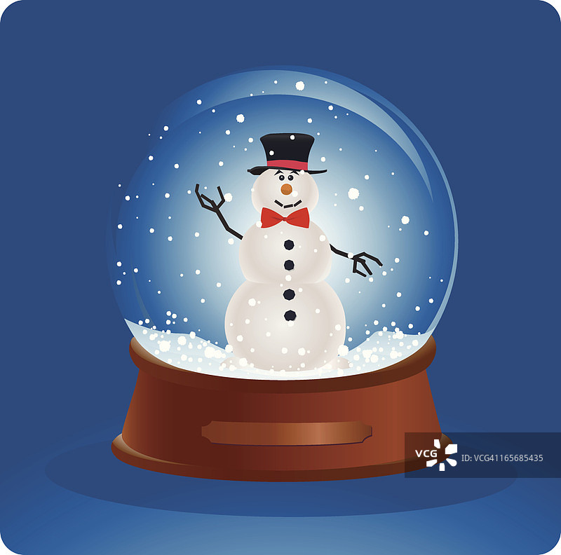 雪球里的雪人图片素材