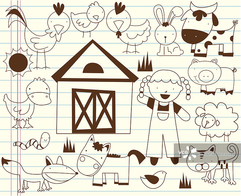 农场轮廓图图片素材