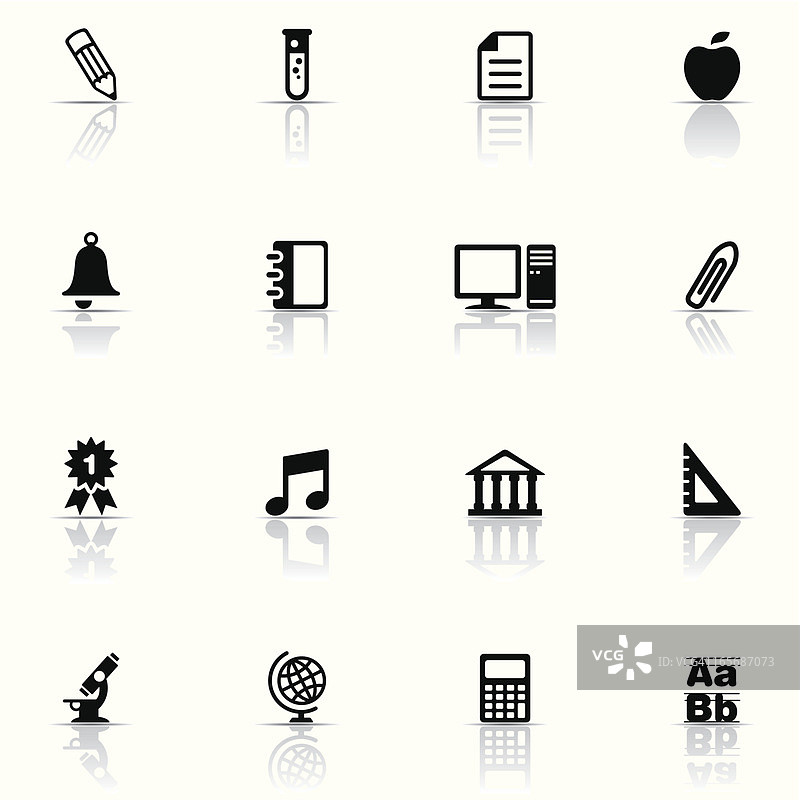 教育图标集图片素材