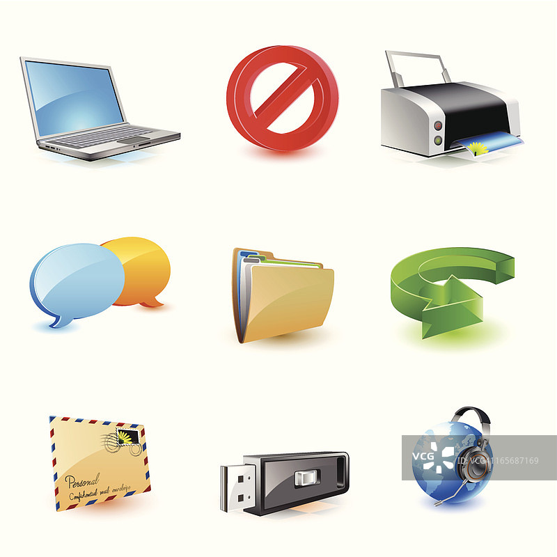 互联网3D系列图标图片素材