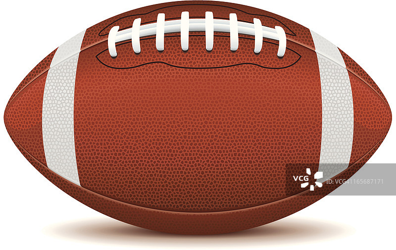 白色背景上的美式橄榄球剪贴画图片素材