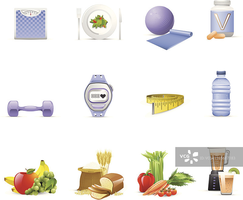 营养与健身图标图片素材