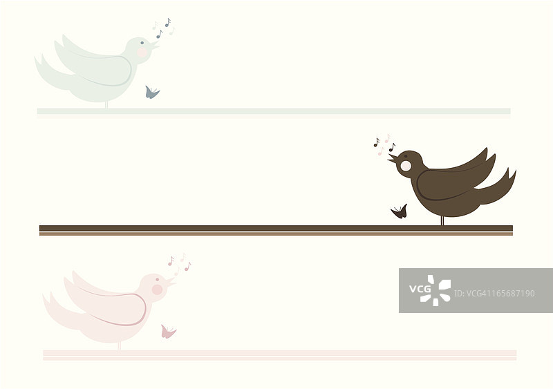 鸟类线条图片素材