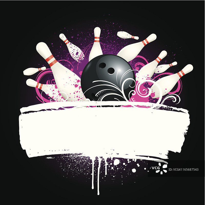 十柱保龄球设计图片素材