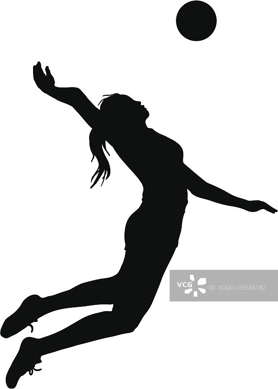 排球跳发球图片素材