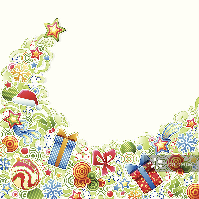 圣诞树波浪图片素材