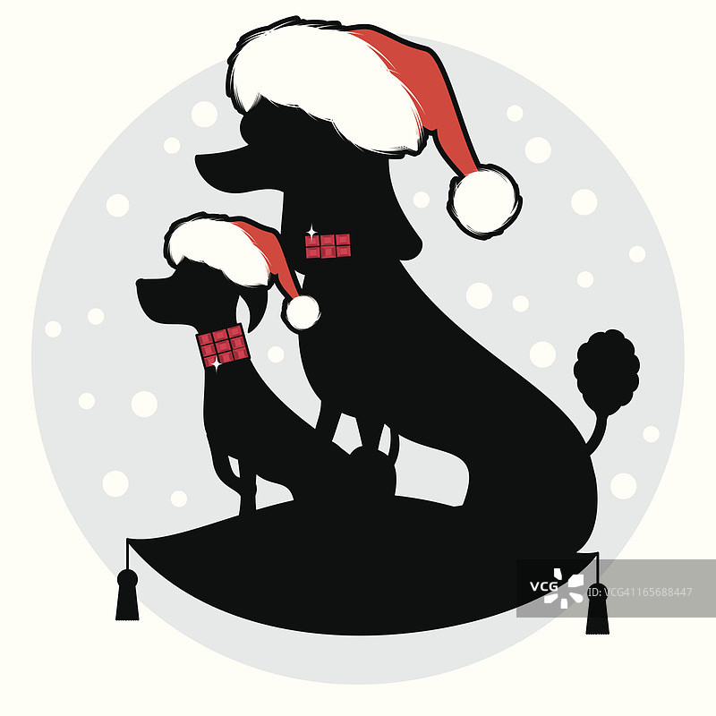 圣诞小狗图片素材