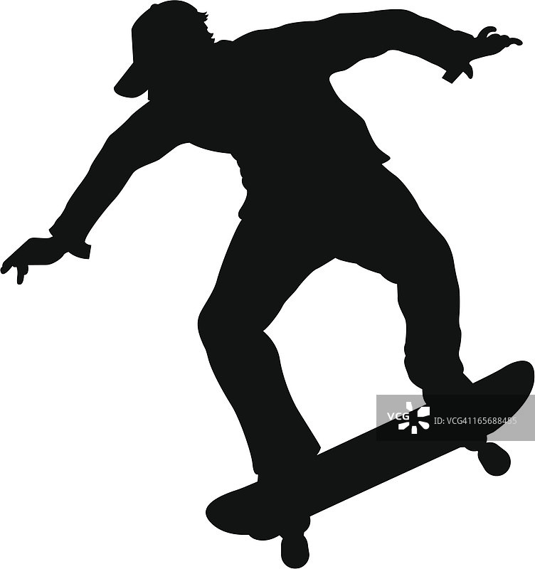 滑板运动员图片素材