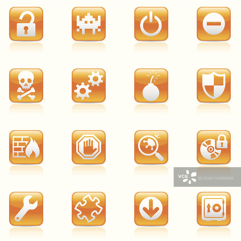 黑客与安全图标集图片素材