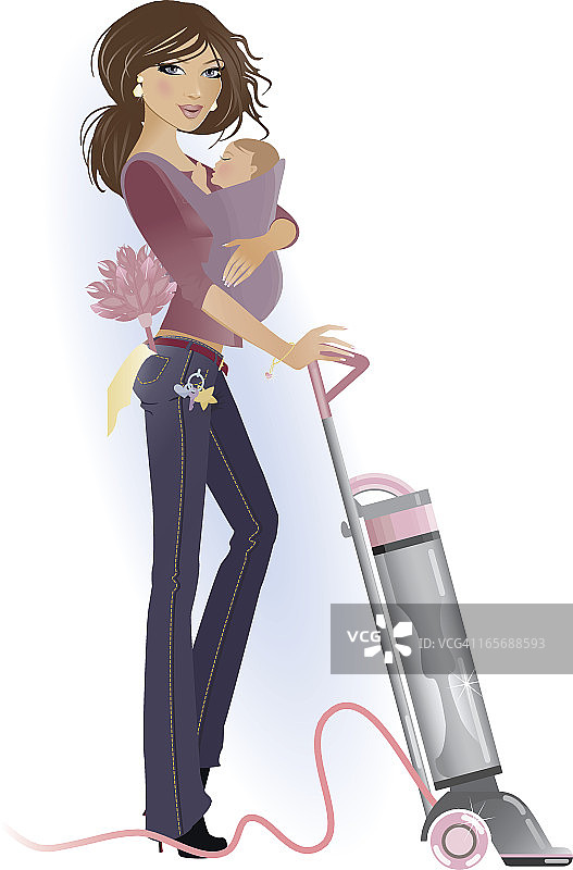 忙碌的妈妈图片素材