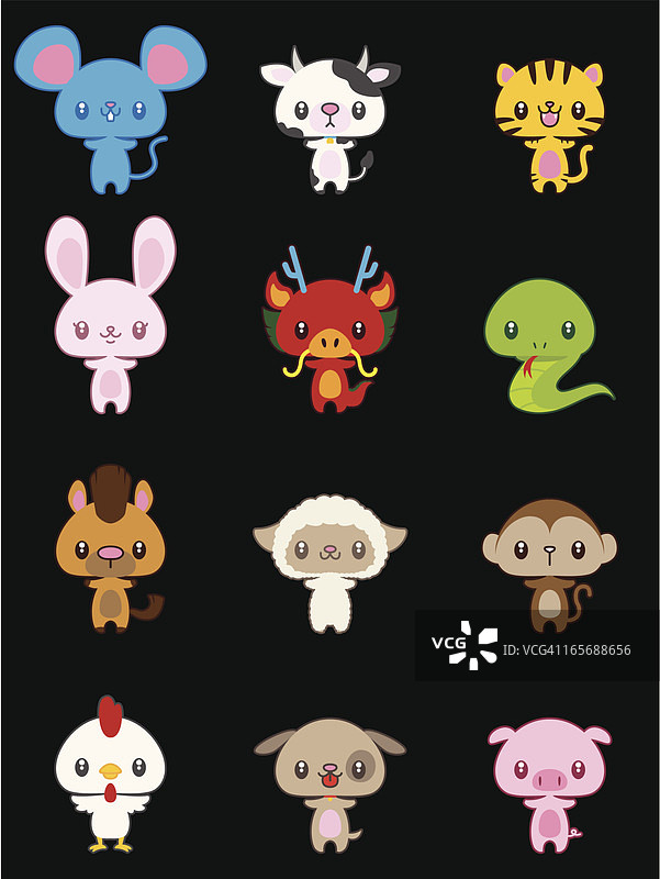 中国十二生肖图片素材