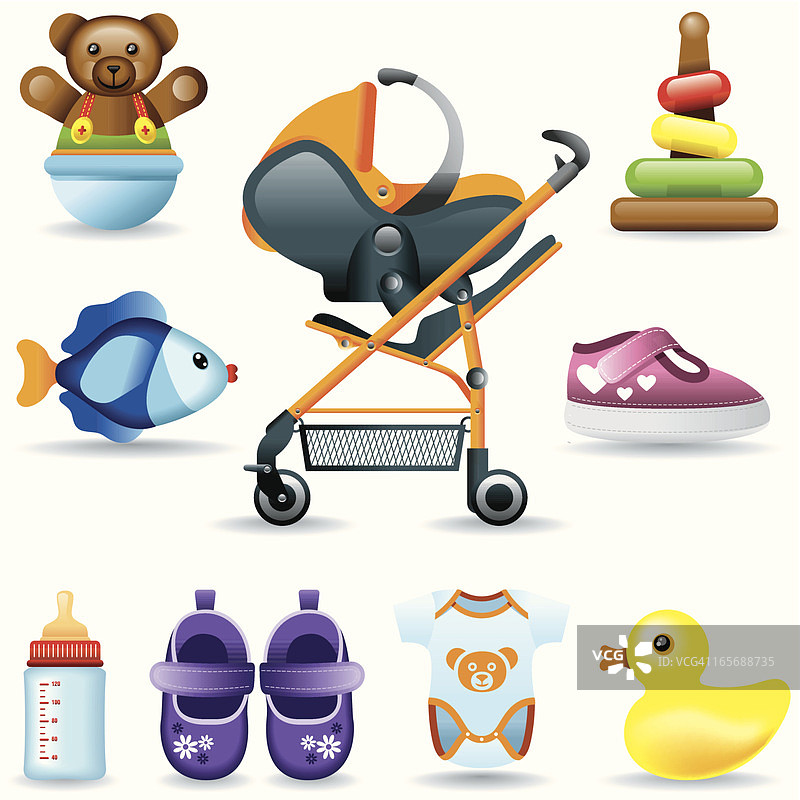 婴儿图标合集图片素材