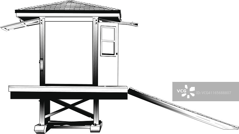 救生员小屋特写图片素材