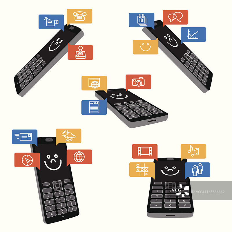 智能手机图标功能图片素材