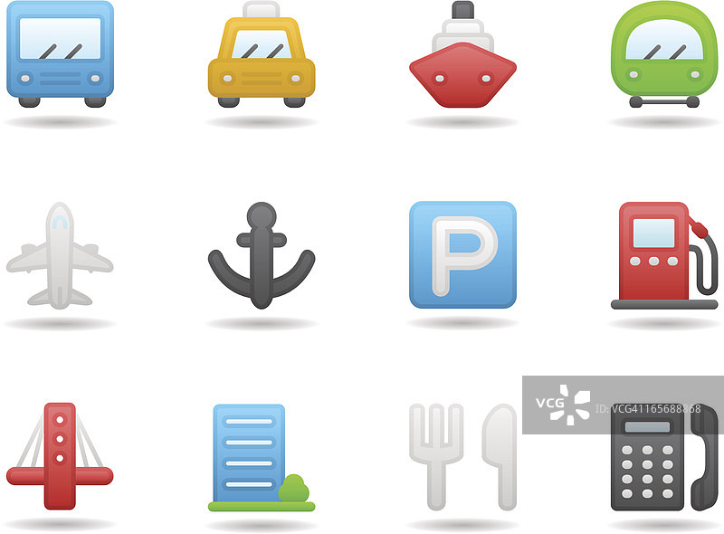 圆角旅行图标图片素材