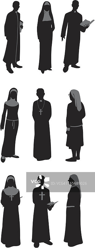 神职人员与修女图片素材