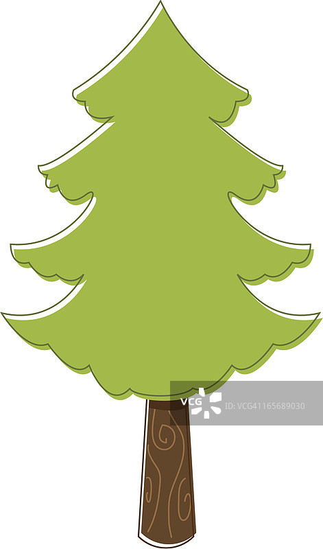 素描松树图片素材