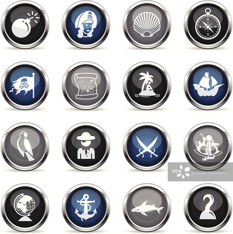 超光泽图标 - 海盗图片素材