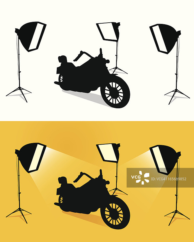 工作室里的摩托车图片素材