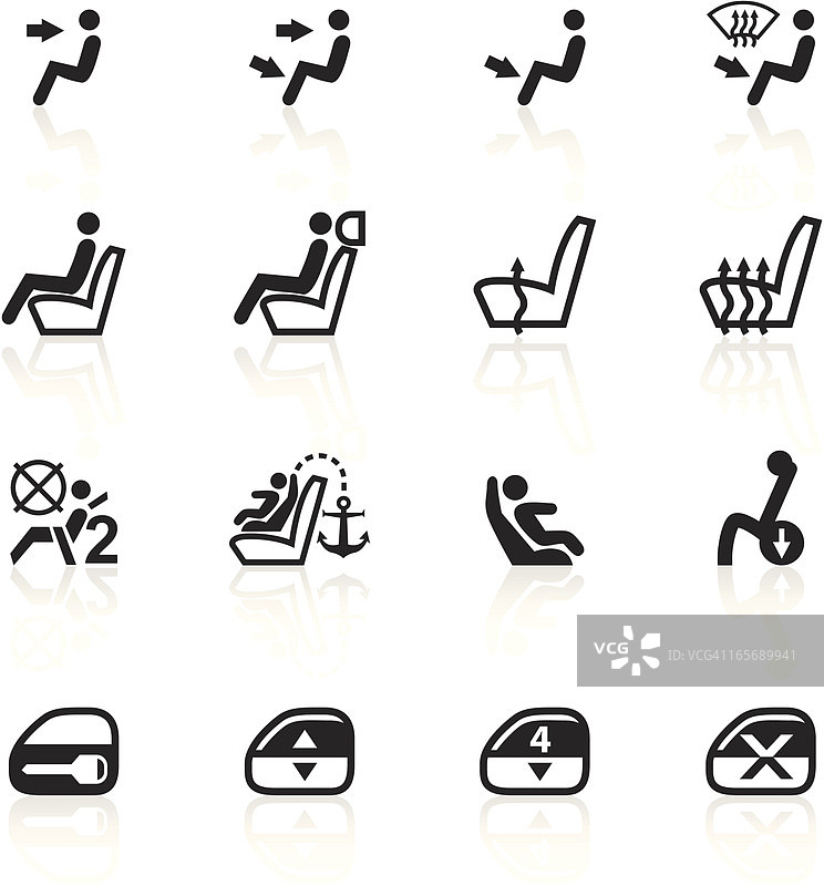 黑色符号-汽车控制指示器图片素材