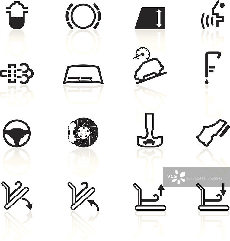 黑色符号-汽车控制指示器图片素材