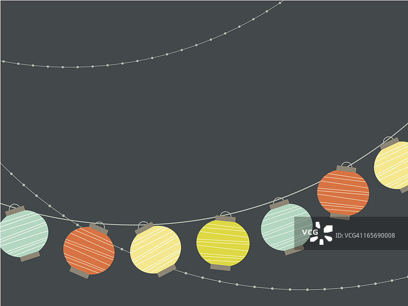 夜间纸灯笼图片素材