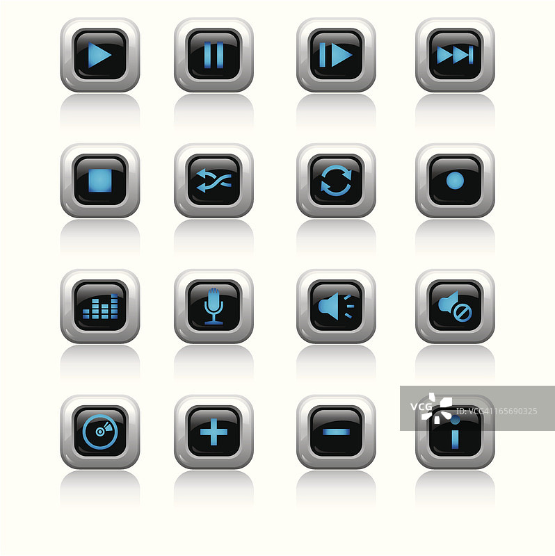 媒体LED图标合集图片素材