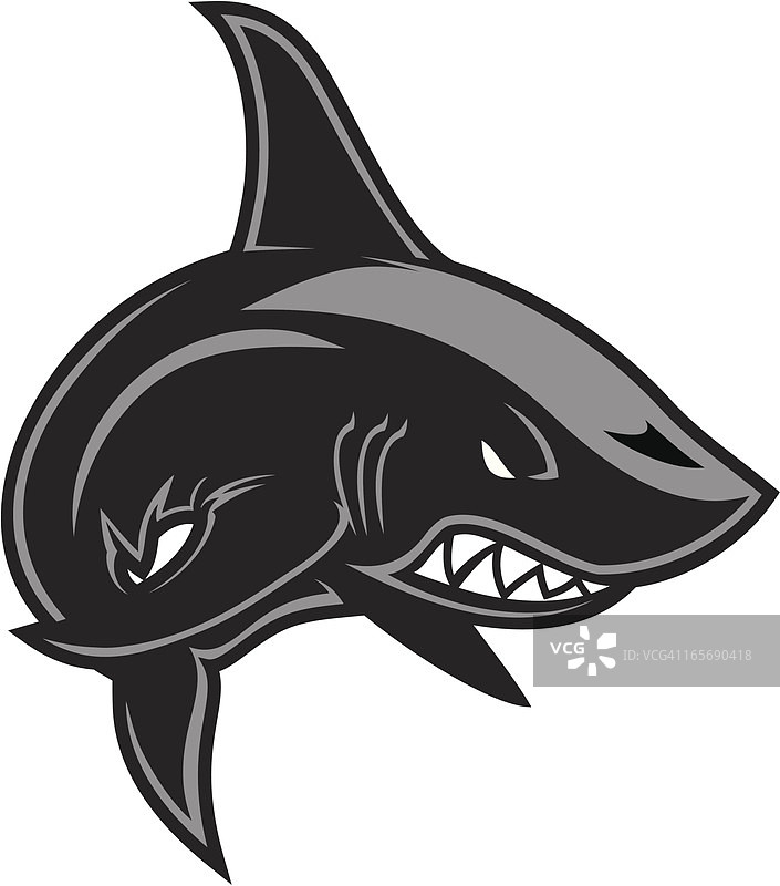 鲨鱼吉祥物图片素材