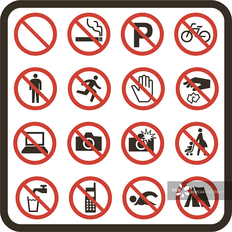 简约禁止标志图片素材