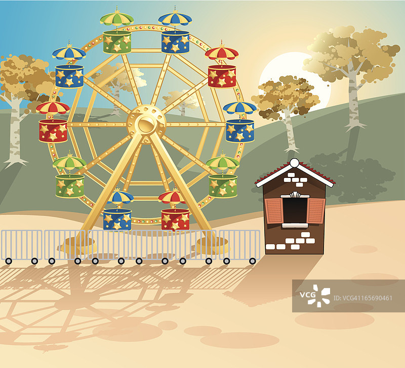 公园里的摩天轮图片素材