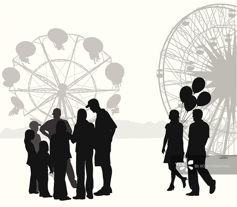 有趣的矢量剪影图片素材