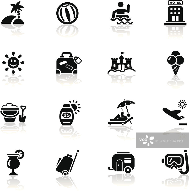 深黑色系列|假期图标图片素材