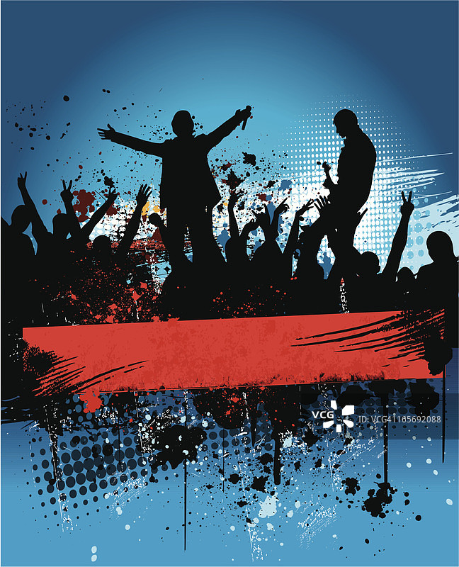 乐队和粉丝的音乐会照片图片素材