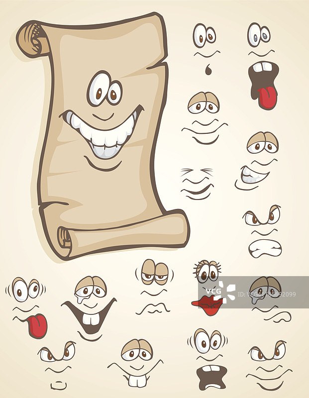 卷轴人脸图片素材