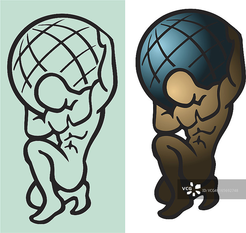 阿特拉斯控股公司承载世界重量图片素材