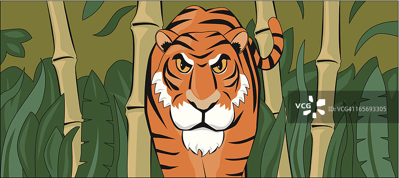 老虎卡通banner图片素材