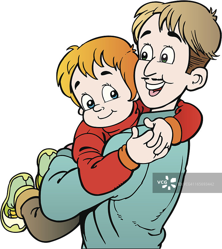 儿童与父亲图片素材