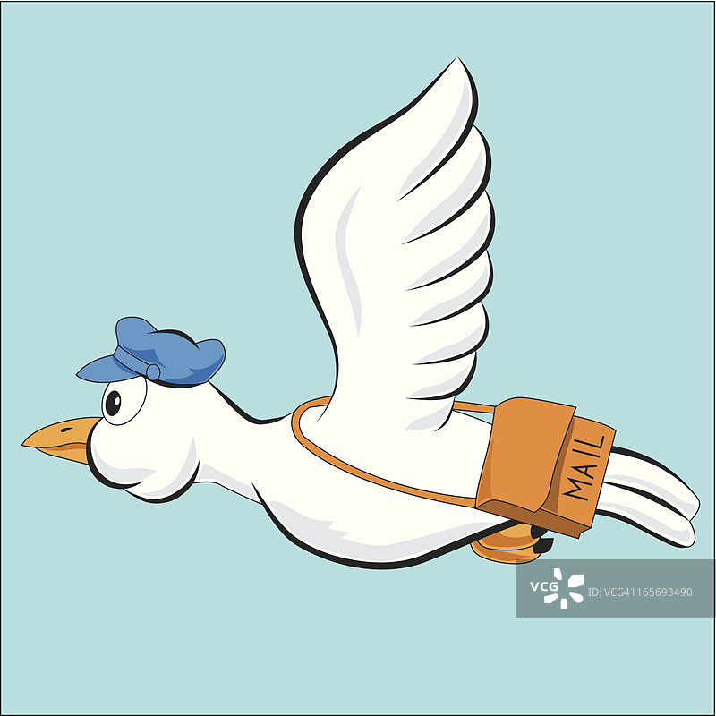 卡通信鸽图片素材