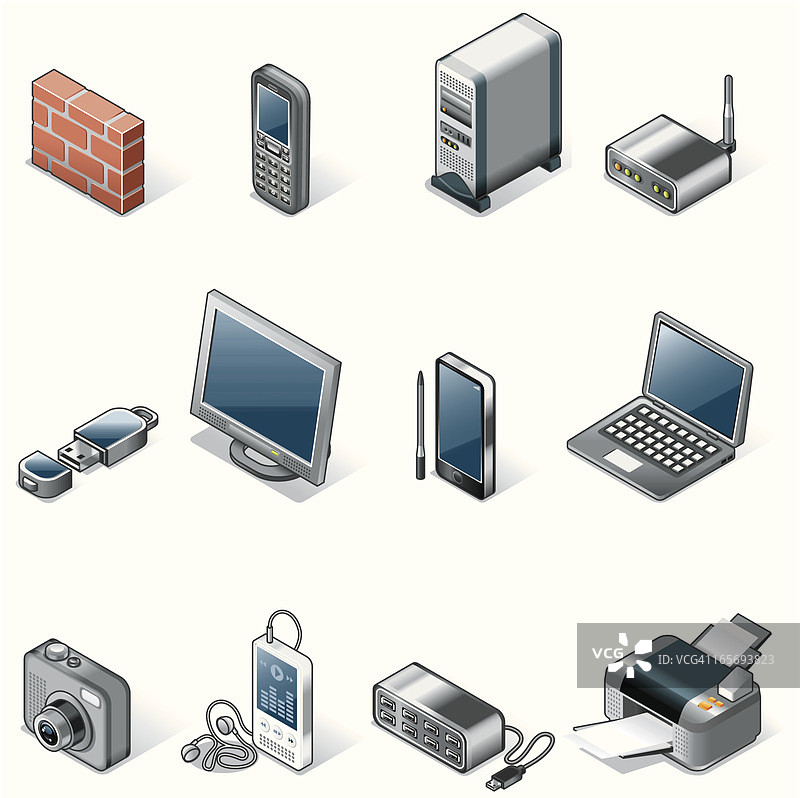 2.5D技术图标图片素材