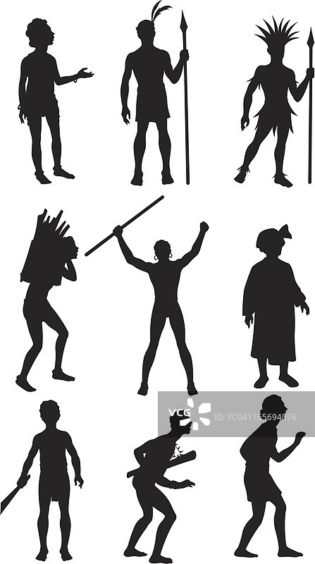 部落人群图片素材