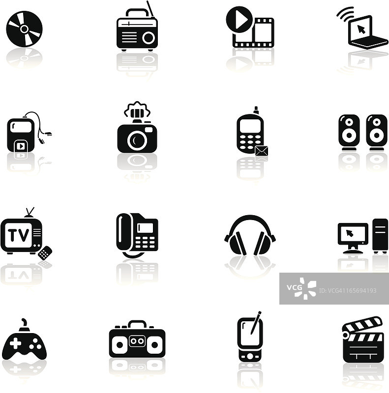 深黑色系列|多媒体图标图片素材