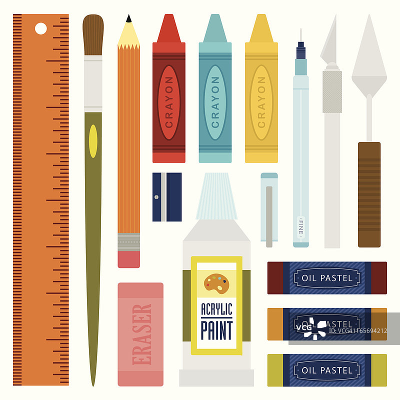 艺术用品矢量素材图片素材