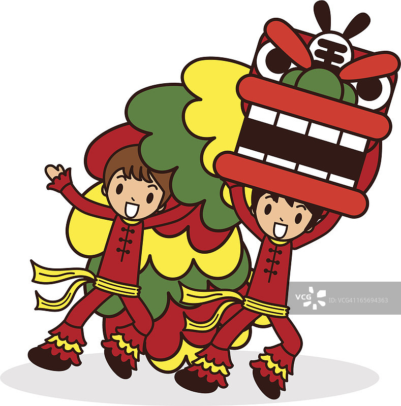 中国新年舞狮图片素材