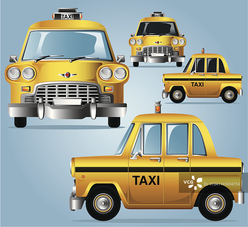 黄色出租车图片素材