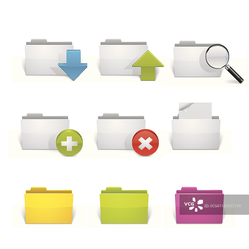 文档文件夹图标集图片素材