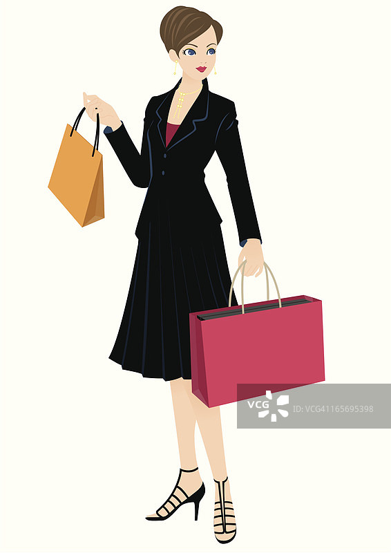 购物的女人或时尚顾问图片素材