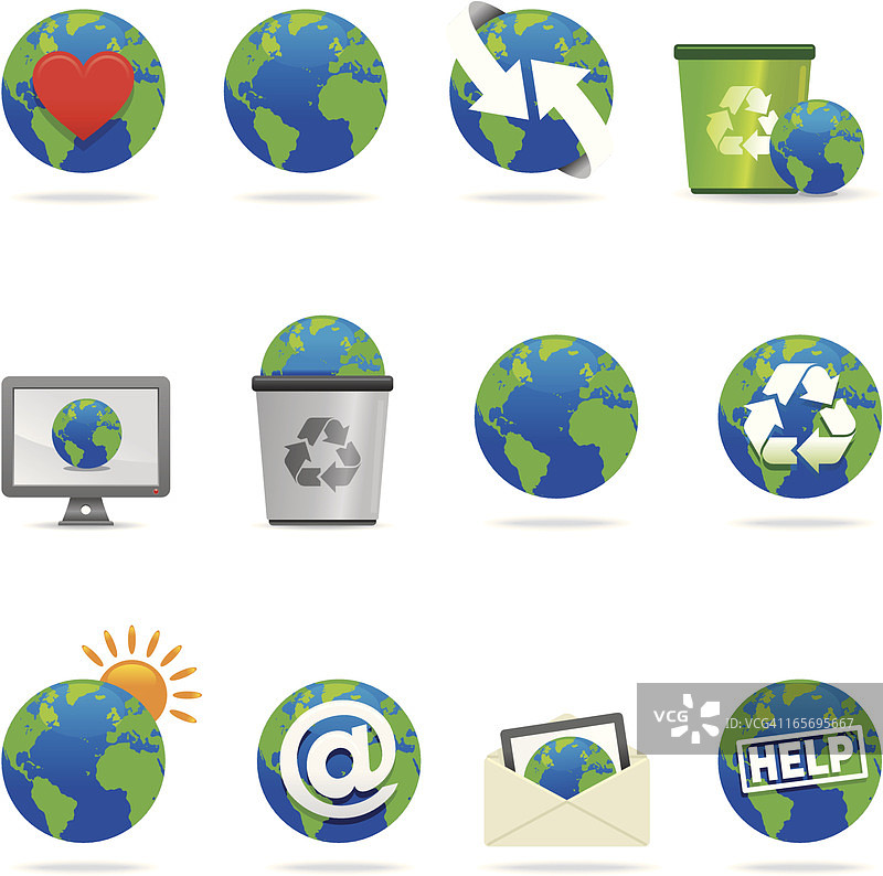 地球图标合集图片素材